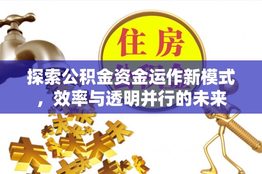 古镇探索公积金资金运作新模式，效率与透明并行的未来