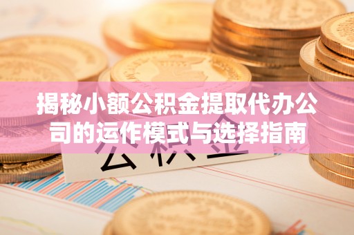 古镇揭秘小额公积金提取代办公司的运作模式与选择指南