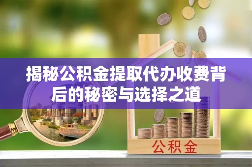 古镇揭秘公积金提取代办收费背后的秘密与选择之道