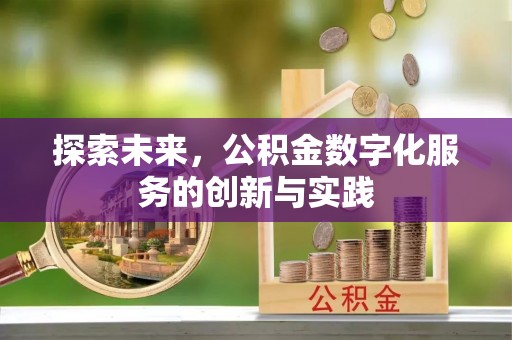 古镇探索未来，公积金数字化服务的创新与实践