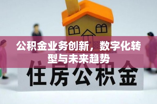 古镇公积金业务创新，数字化转型与未来趋势